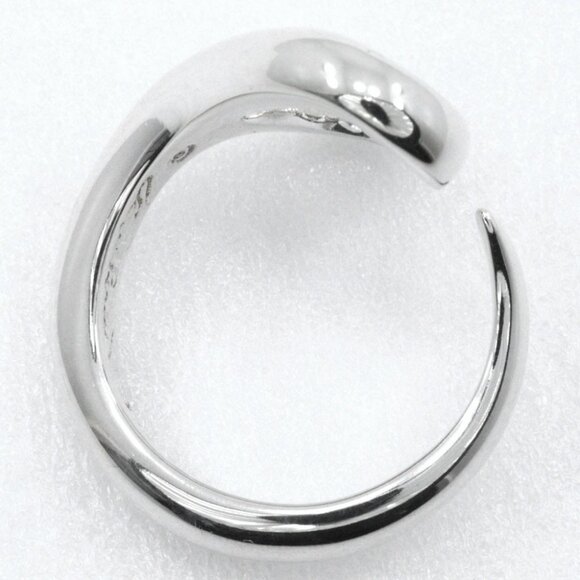 TIFFANY&Co. Open heart Ring Elsa Peretti Silver925 #5.4(US Size) 5g Women - Picture 3 of 6